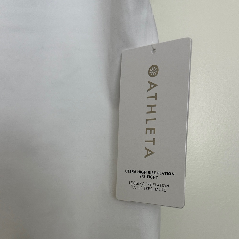 NWT Athleta Ultra High Rise Elation 7/8 White Size L
